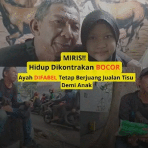 Miris! Ayah Difabel Berjuang Jualan Tisu Demi Anak